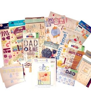 New Scrapbooking Lot Baby Boy Includes Stickers and Stationary